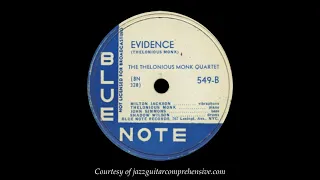 Thelonious Monk (1948) FIRST RECORDING [EVIDENCE]