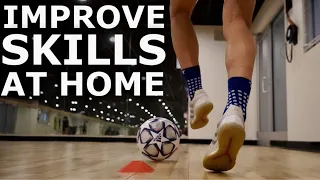 Improve Your Football Skills At Home | 5 Small Space Dribbling Drills For Footballers