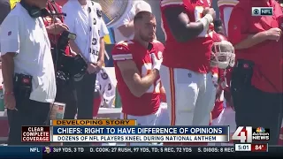 Chiefs fans react as NFL players protest