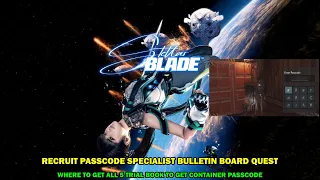 Stellar Blade walkthrough - Recruit passcode specialist quest - All passcode & trial book locations