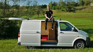 Van Conversion PLENTY of Wood VW T5  & Roomtour