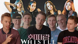 Turning American Boys into Blinks?! BLACKPINK! "Whistle" MV reaction!