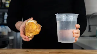 Why you should cook chicken in water.