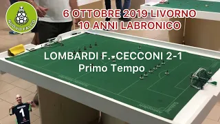 6 OTTOBRE 2019 LIVORNO 10 ANNI LABRONICO LOMBARDI F.-CECCONI 2-1 PT #subbuteo #fisct #fcinter