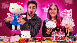 TRANSFORMAMOS BONECA DE 2 REAIS EM HELLO KITTY | Gabriel e Shirley 2.0