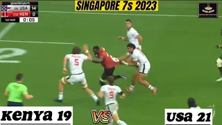 Kenya vs USA Singapore 7s 2023 Full Match Highlights | Pool Match 2 | HSBC World Rugby 7s Series