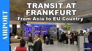 TRANSFER AT FRANKFURT Airport - How to Make a Connection Flight - Transit Walk from Plane to Gate