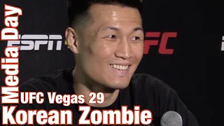 Korean Zombie BREAKS the RULES | UFC Vegas 29 Media Day