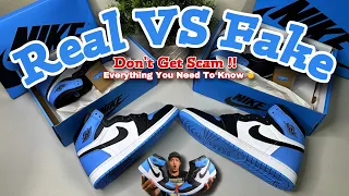 Jordan 1 UNC Toe 🚨REAL 🆚 FAKE🚨 “How To Legit Check Your Shoe !!