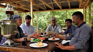 Cooking Lunch for Wooden House Builders