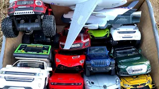 Box Full of Cars Brabus G800, Audi R8, Jeep, Dodge Challenger, Lamborghini, BMW, Mercedes SLR