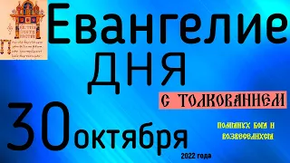 Евангелие дня с толкованием  30 октября 2022 года 90 псалом