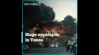 Truck collides with train in Texas, causing explosion