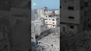 Drone captures devastation in Gaza City