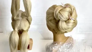 Simple and fast hairstyle for the New Year.Beautiful hairstyles step by step.