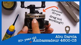 Abu Ambassadeur 4600-C3: Fixing a 30+ year old reel with faulty drag | Reel Maintenance