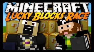 Minecraft: LUCKY BLOCKS RACE w/ CavemanFilms!