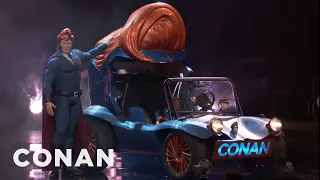 Conan Unveils His Superhero Vehicle | CONAN on TBS