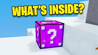 What's inside Airdrop Lucky Block in roblox bedwars ✔️