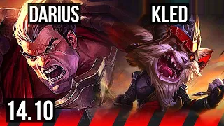 DARIUS vs KLED (TOP) | Rank 6 Darius, 7/1/2, Godlike | BR Diamond | 14.10