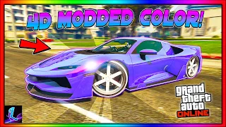 *EASY* 4D MODDED PAINTJOB ON ANY CAR IN GTA 5 ONLINE! (Modded Crew Color Paintjob Tutorial)