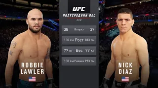 РОББИ ЛОУЛЕР VS НИК ДИАЗ UFC 4 CPU VS CPU