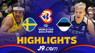 🇸🇪 Sweden vs 🇪🇪 Estonia | J9 Basketball Highlights - #FIBAWC 2023 Qualifiers