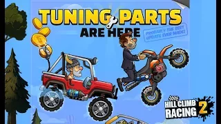 Hill Climb Racing 2 TUNING PARTS - Super jeep  Motocross Bike  GamePlay