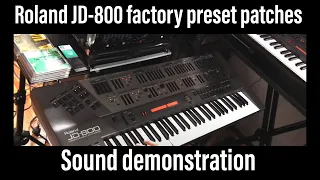 (1/2) Roland JD800 factory preset patches sounds demo demonstration synthesizer シンセサイザー