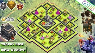 New Town Hall 9 Trophy/Farming Base 2018! Th9 Hybrid Farm Base with CC in Center!! - Clash of Clans