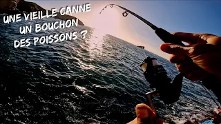 Une vieille canne, un bouchon et des poissons en bord de mer ! Plus simple ça n'existe PAS !