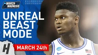 Zion Williamson UNREAL CLUTCH Full Highlights Duke vs UCF 2019.03.24 - 32 Points, 11 Reb, EPIC