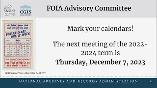 FOIA Advisory Committee Meeting