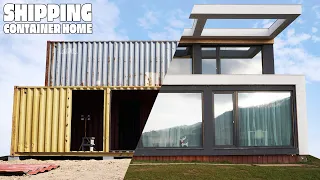 TIMELAPSE - Couple Builds Containers House in 15 Minutes