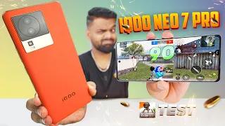 iQOO Neo 7 Pro - 90 FPS PUBG Test with FPS! 🔥 Overheat & Battery Drain 🤐