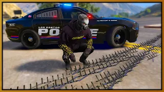 GTA 5 Roleplay - Fake Cop Spike Strip Car Stealing | RedlineRP