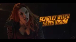 Scarlet Witch Saves Vision From The Black Order (Avengers: Infinity War 2018)