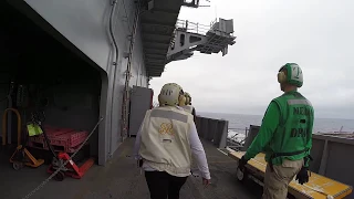 USS Ronald Reagan CVN-76 Leaving the Flight Deck Video