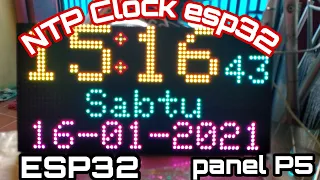 DIY NTP ESP32 DIGITAL CLOCK RGB.