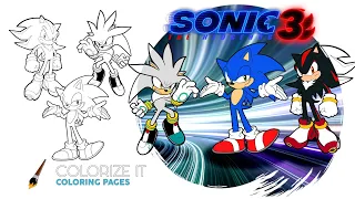 How to color Sonic, Silver, Shadow Coloring Pages | Super Sonic coloring book