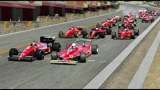 Ferrari F1 2018 vs All Ferrari F1 Cars - Old Spa