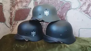 restoration of helmets m 35 - m40  каски 2 мировой