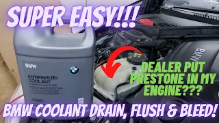 BMW Coolant Drain,Flush & Bleed, Super Easy DIY