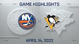 NHL Highlights | Penguins vs. Islanders - Apr.14, 2022