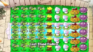 Plants vs. Zombies Last Stand endless | 6 Gloom-shroom 24 Gatling pea vs All Zombies