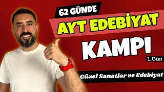 Güzel Sanatlar ve Edebiyat / 62 Günde AYT EDEBİYAT Kampı 2024 +PDF 📌1.Gün / Deniz Hoca