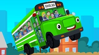 Wheels On The Bus Go Round And Round | Nursery Rhymes Songs For Children And Kids