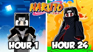 I Survived 24 HOURS as an UCHIHA in Naruto Minecraft!