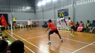 VELAVAN VIJAYANAND vs FASITH BALA in tamilnadu state level badminton tournament in royal sports club