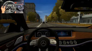 Mercedes-Benz S63 AMG - City Car Driving || Logitech G920 Gameplay